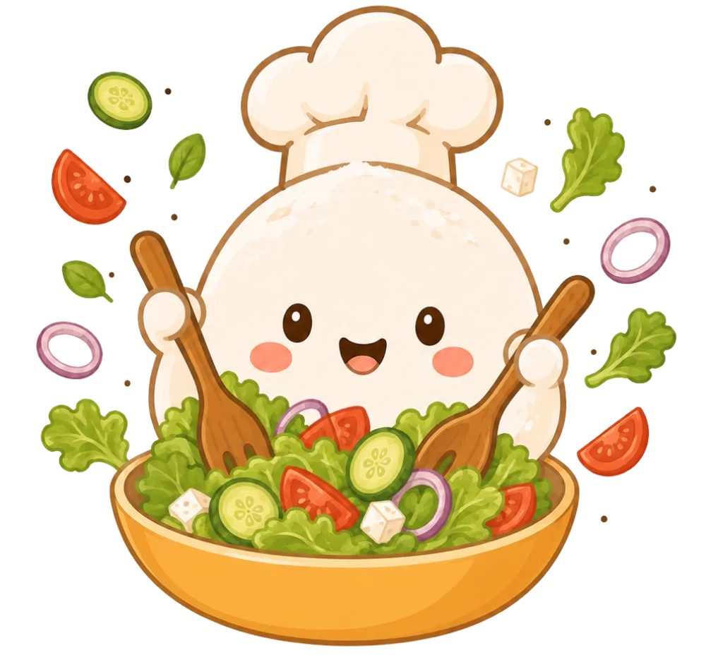 le petit grumeau qui cuisine une salade
