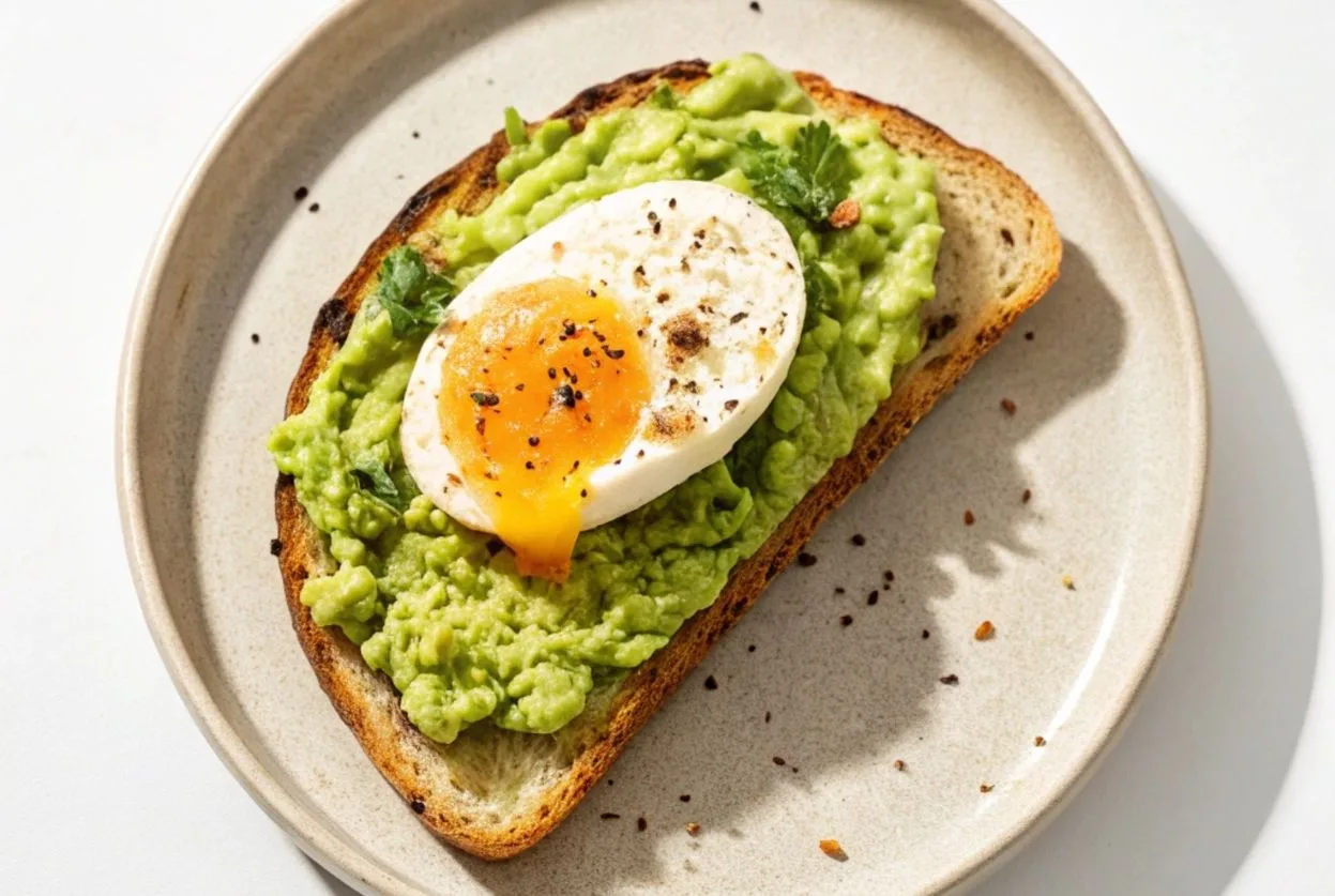 tartines avocat et œuf mollet